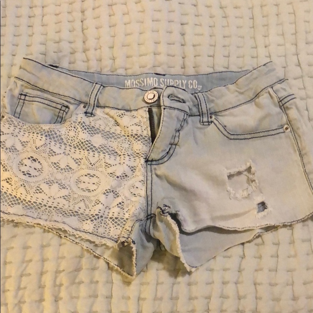 Denim + Lace Shorties